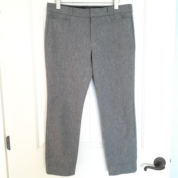 Banana Republic Sloan Skinny-Fit Textured Pant in Gray Size 10 - Picture 1 of 10